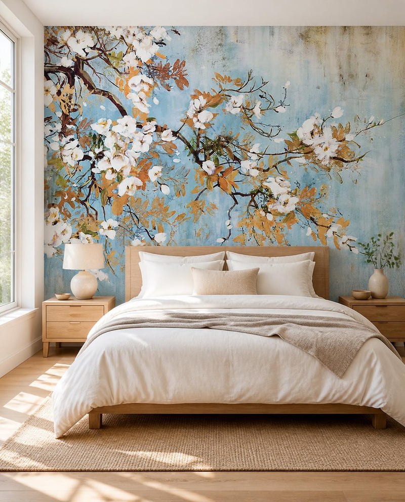 Branches fleuries — Papier peint panoramique sur mesure