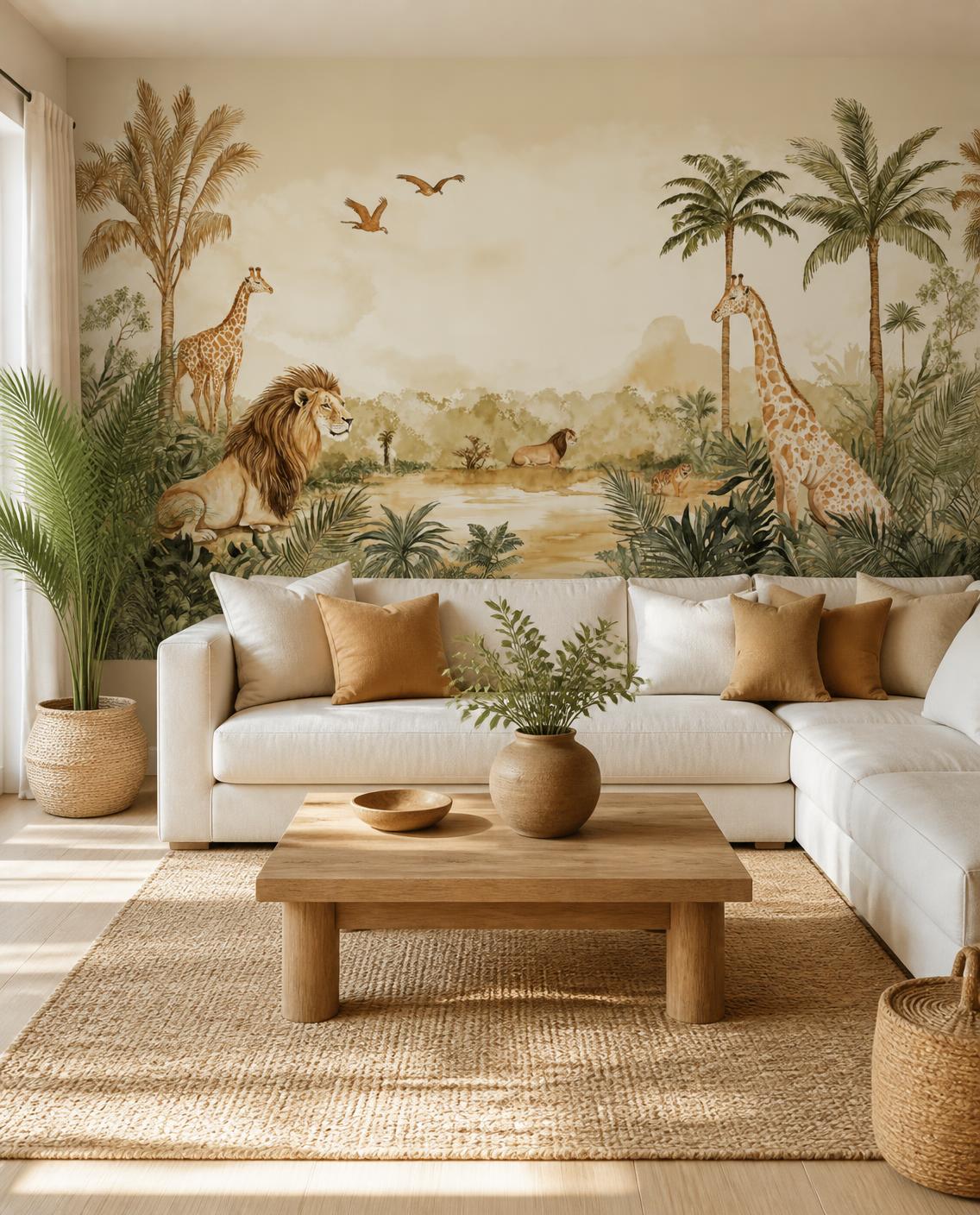 Jungle & savane — Papier peint panoramique sur mesure