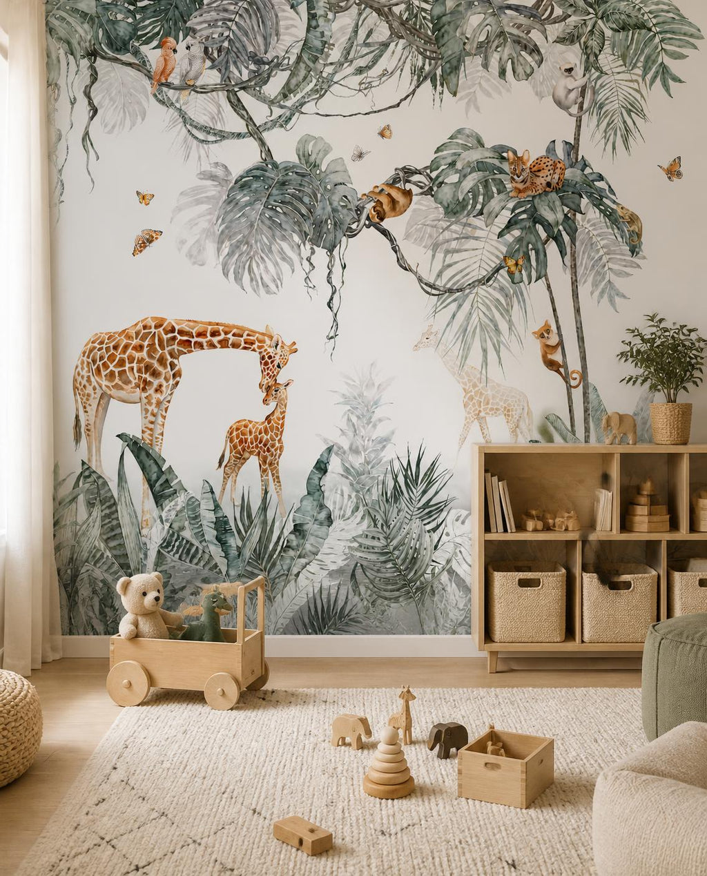 Jungle & savane — Papier peint panoramique sur mesure