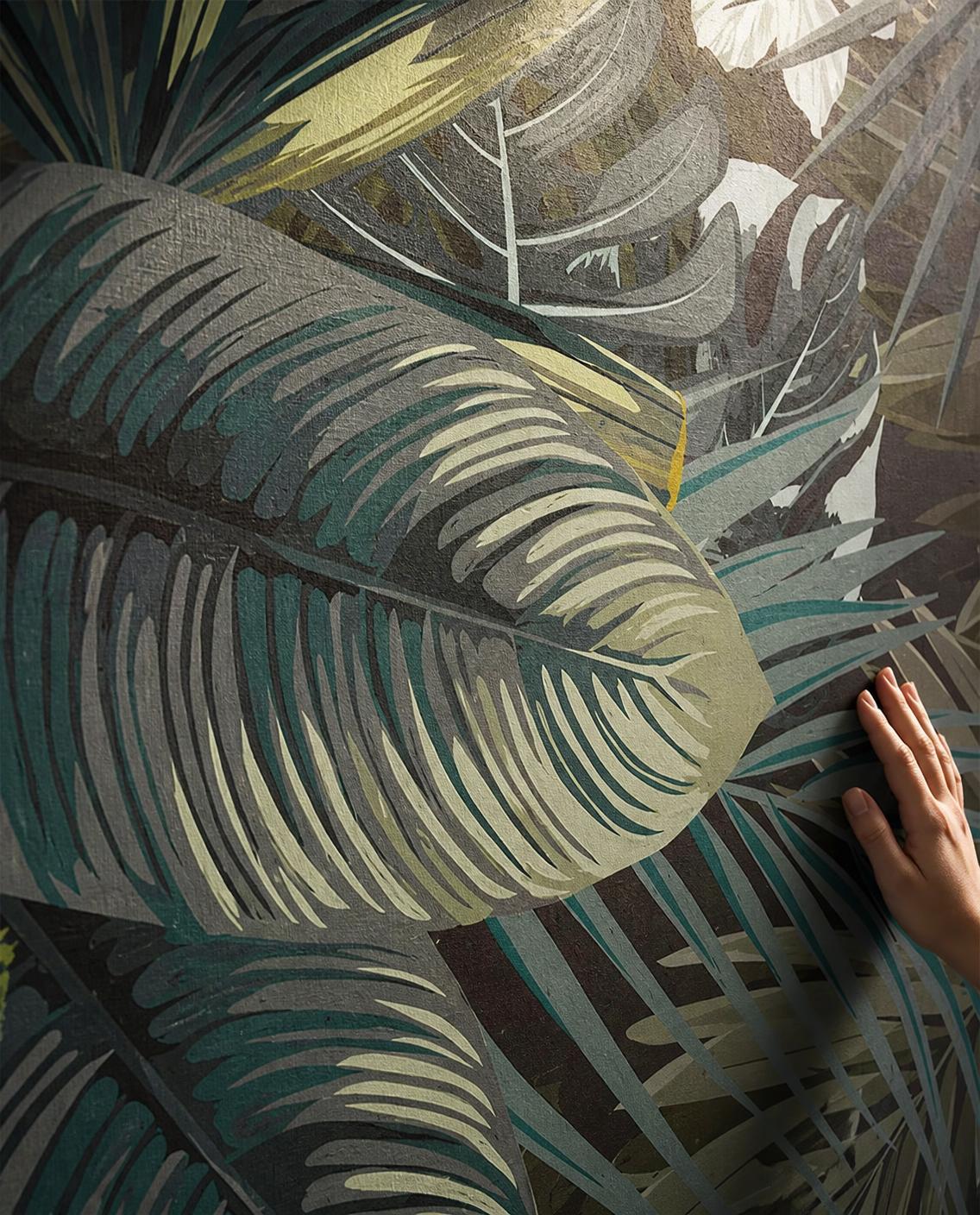 Feuilles de bananier — Papier peint panoramique sur mesure