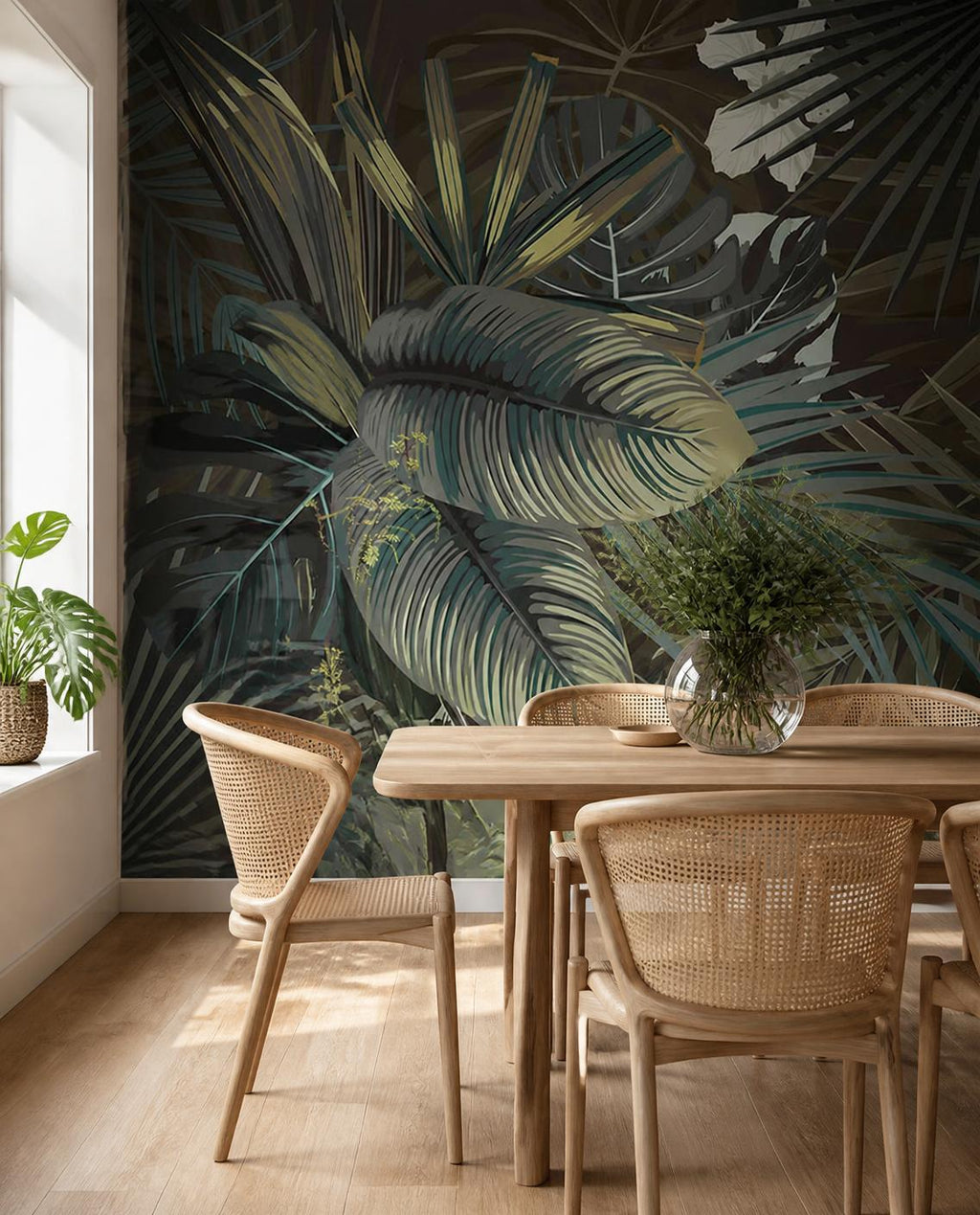 Feuilles de bananier — Papier peint panoramique sur mesure