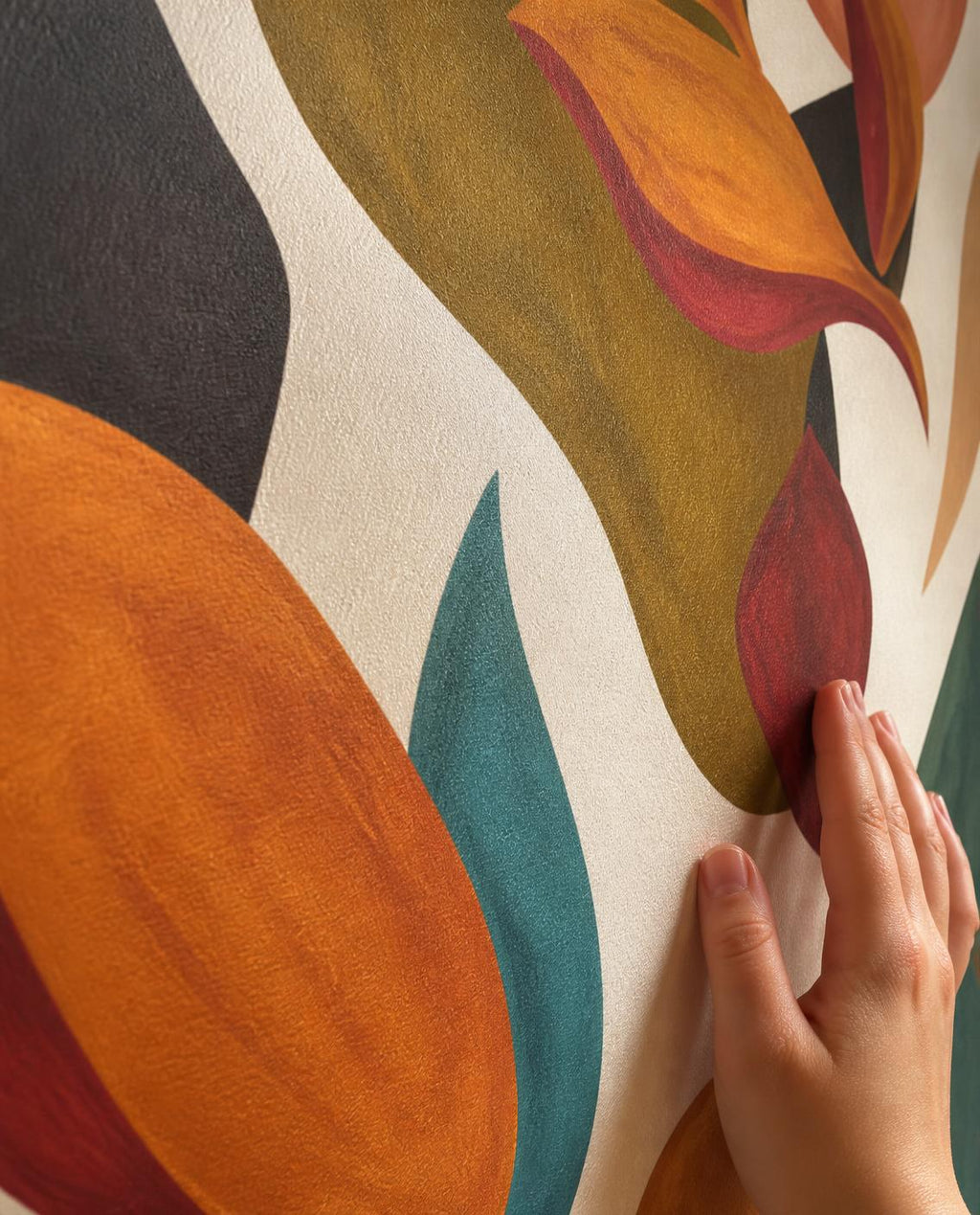Fleurs abstraites — Papier peint panoramique sur mesure